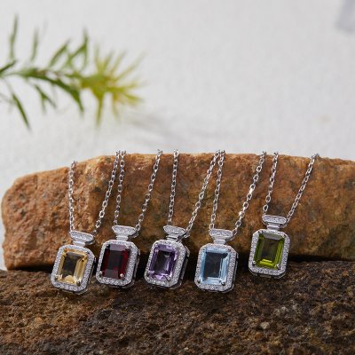 S925 Sterling Silver Perfume Bottle Necklace Pendant